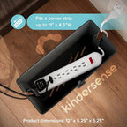 KinderSense® Cable Management Box - Cord Organizer with Child Proof Lock - Cord Hider to Conceal Wires,Power Strips from TV,Computer,Desk and Babies - 12 X 5.25 x 5.25 (Black)