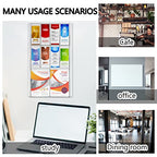 Weysat Acrylic Brochure Holder Wall Mount, Clear Plastic Pamphlet Holder Magazine Display Trifold Flyer Rack Hanging Literature Storage Organizer(2 Magazine Pockets, 8 Pamphlet Pockets) - size: 2 Magazine Pockets, 8 Pamphlet Pockets