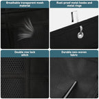 24 Large Pockets Upgraded Over the Door Shoe Organizer, Enhanced Hanging Solution Holder Closets, Shoe Cabinets for Everyone