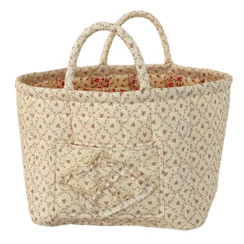 Floral Fabric Storage Basket Car Interior Storage Basket Underwear Sundries Laundry Baskets Supplies Home Organizer Bag (style 4) - color: style 4