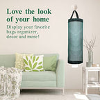 TOGETRUE Plastic Bag Holder, Mesh Grocery Bag Holder Hanging Storage Bag Dispenser (Dark Green 2 Packs) - color: Dark Green 2 Packs