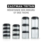BlenderBottle GoStak Twist n' Lock Storage Jars, 150cc 2-Pak, Black - color: Black, size: 150cc (Pack of 2)