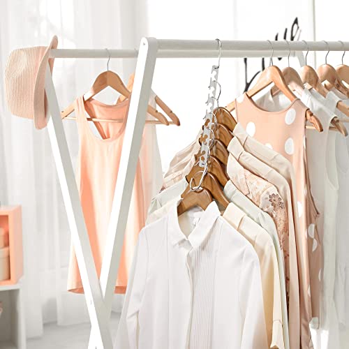 HOUSE DAY Space Saving Hangers for Clothes 20 Pack, Heavy Duty Hanger Organizer | 30 Lbs Capacity |, Metal Magic Hanger, Sturdy Multi Hangers, Closet Space Saver Closet Organizers and Storage - size: 20 Pack