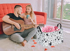 Valentine's Day Gift Basket Rec Black Heart Print Box Hamper Storage Basket Collapsible Organizer Bin Gift Shelf Baskets for Home and Kitchen - color: white-black heart