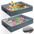 Under Couch Storage, 2 Pack Under Bed Containers, Foldable Under Sofa Storage keeps things out,Under Couch Storage Box for Toys,Blocks,Puzzles, Plush Dolls,Books(23.62 * 15.75 * 3.93in) - size: 23.62*15.75*3.93in