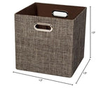 Posprica Storage Bins Cube Containers Boxes,Thick and Heavy Duty Fabric Drawers, 11×11 inch- Set of 4,Brown - color: Brown, size: 11×11×11/4pcs