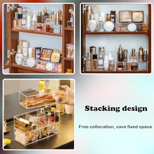Acrylic Organizer 2 pieces Makeup Organizer Countertop For Drawers Organizer Storage Bathroom Organizers And Storage Is A Good Choice For Desktop Finishing (2)