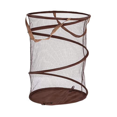 Household Essentials Pop-Up Mesh Laundry Hamper, Brown - color: Brown