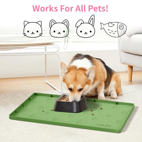 Sdpeia Under Sink Mat 22"×14" Waterproof Silicone Cabinet Liner & Sink Protector for Kitchen & Bathroom, Multi-Purpose Organizers Tray for Pets, Laundry, Cat Litter Mat - color: Avocado Green, size: 14"W x 22"L