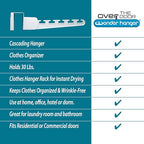 Wonder Hanger Over The Door 2-Pack Organizer for Clothes Hangers, Space-Saving Cascading Hanger Hooks, White - size: 2-Pack