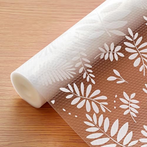 Cooyes Shelf and Drawer Liners for Kitchen Cabinets, Non Adhesive Cabinet Liner, EVA Waterproof Durable Non-Slip Drawer Mats for Shelves, Refrigerator, Storage, Desks（11.8" W x 118" L） - color: Antique White, size: 11.8"W x 118"L