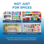 Spicy Shelf 3.0 - Expandable 2 Tiered Spice Rack Organizer for Cabinet & Pantry - Kitchen Seasoning Organizer - Cabinet Spice Racks for Inside Cabinets (Spicy Shelf Premium) - Home Organization