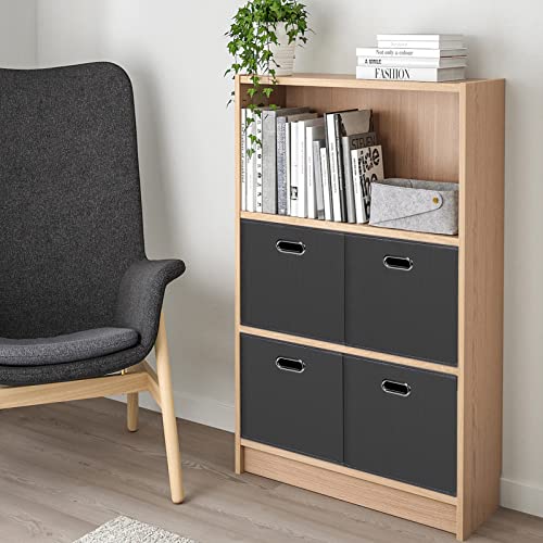 Black Foldable Storage Cubes Bins , Fabric Storage Box Cubes Organizer Baskets with Dual Handles for Home Organizer(Grey) - color: Grey, size: 1 Pack