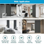 2-in-1 Blackout Curtain & Room Divider - Extra Wide & Heavy-Duty Partition Curtain for Bedroom/Office/Loft - Cheaper Than Building Walls! 12.5ft W x 8ft L, Dark Grey, 1 Panel - color: Dark Grey, size: 150"W x 96"L (Pack of 1)