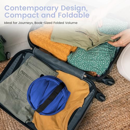 HOUSE AGAIN Upgraded Polyester Pop Up Laundry Hamper, Collapsible Laundry Baskets with Durable Handles Solid Bottom High Steel Frame and Side Pocket, Easy Open & Save space,Perfect for Storage(Blue) - color: Blue, size: 1-Pack