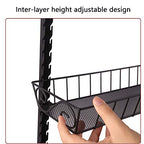 SWOMMOLY Adjustable Wall Mount Spice Rack, 3-Tier Dual-use (Multi-use) Organizer, Black - color: Black, size: 3-Tier