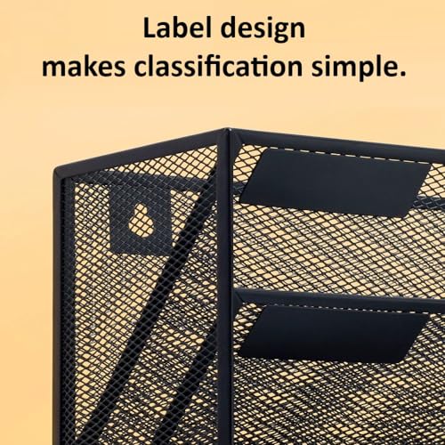 Kuntine.B Wall File Organizer Office Hanging Magazine Holder Wall File Organizer for Office Home (Black, 5 Tier) - color: Black, size: 5 Tier & No Hangers