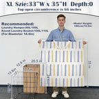 Canvas Laundry Bag 33"Wx 35"H, Thick Canvas Laundry Bag with Handles & Drawstring, Extra Large Heavy Duty Washable Basket Liner Hamper Liner Storage Sack (Fishbone) - color: Fishbone,1pc XL, size: XL 33"W x 35"H┃1 Pack