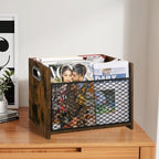 YINMIT Magazine Holder, Magazine Rack for Desktop and Home Office, Farmhouse File Storage Basket for Letters, Magazines, Books, Newspapers (Large) - size: Large