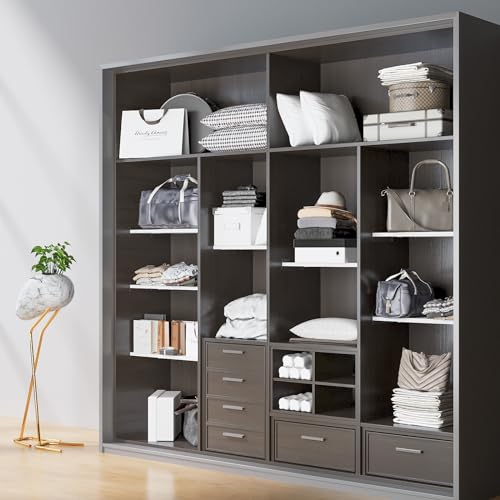 2Pack Expandable Tension Shelf, Heavy-Duty Metal Cabinet Closet Shelves Organizer, Adjustable Shelves, Closet Shelving System Wall Mounted for Cabinet Wardrobe Cupboard Kitchen Bathroom - size: 2Pack/Perforated, Large, W11.8" x L(17 "~ 31.5")