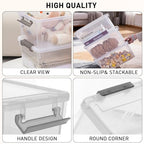 Citylife 17 QT Plastic Storage Bins with Lids Latching Stackable Storage Containers for Organizing Large Clear Storage Box for Garage, Craft, Toys, Closet, Home, 1 Packs - size: 1 Pack-17QT-N