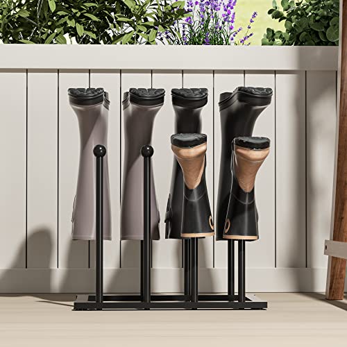 pickpiff Free Standing Shoe Racks - Black Metal Boot Rack, Shoe Organizer for Dorm Room, Closet, Entryway, Bedroom, Patio Outdoor, Hallway, Black Shoe Rack Organizer, Shoe Storage Fit for 4 Pairs - color: Black, size: Small for 4 Pairs