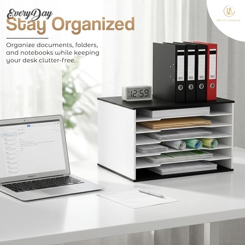 12x18 Construction Paper Organizer, 6-Tier Wooden Flat File for 11x17 & A3 Sheets | Large Durable wood composite organizer Paper Storage for Classroom, Office & Art Room | Black & White| - size: 6 tiers Black & White 20.25"W x 12.25"H x 13.25"D