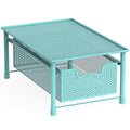 Simple Houseware Stackable Cabinet Basket Drawer Organizer, Turquoise - color: Turquoise, size: 1-Tier
