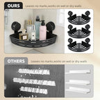 Corner Shower Caddy Suction Cup, 2 Pack Triangle Corner Shower Shelves No Drilling Bathroom Organizers and Storage, Removable Waterproof Showers Bathroom Shelf Rack
