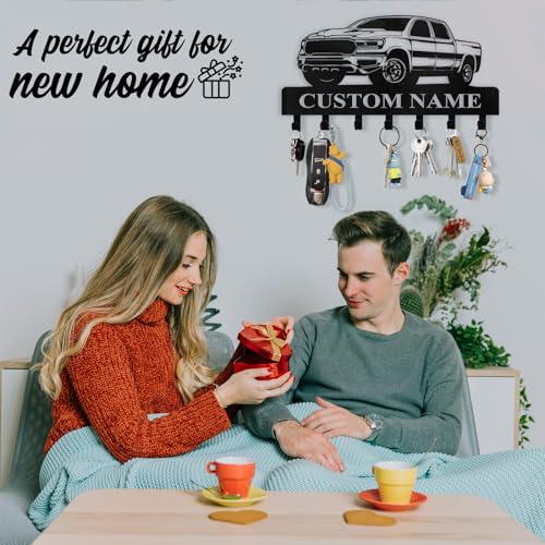 Personalized Key Holder Wall Mount - Custom Car Key Holder for Wall, Metal Coat Rack Hook Organizer, Wall Metal Decor for Living Room Hallway Office, Home Decor, Housewarming Gifts - color: Color07 Car