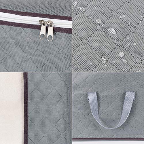 combocube 3Pcs Zippered Storage Bag for Closet King Comforter, pillow, quilt, bedding, Clothes, Blanket Organizers with Large Clear Window & Carry Handles Space Saver - color: 3pcs, size: Large