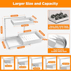 TATAANTY Under Sink Organizer 2 Pack, 2 Tier Metal Under the Sink Storage, Heavy Duty Slide out Pull out Cabinet Organizer, Height Adjustable for for Kitchen Bathroom Pantry Closet Organization Rack