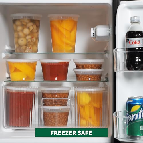 Freshware Food Storage Containers [36 Set] 16 oz Plastic Deli Containers with Lids, Slime, Soup, Meal Prep Containers | BPA Free | Stackable | Leakproof | Microwave/Dishwasher/Freezer Safe - size: 16 oz - 36 Sets