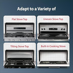 IIIOIIIA Bamboo Over the Stove Spice Shelf for Kitchen, 31.5" Spice Rack Organizer Shelf with 6 hooks, 11.4" Height Extra Storage Countertop, Easy to Assemble, Black - color: Bamboo Black