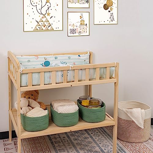 CubesLand Cube Shelf Closet Storage Baskets Bins Set 2,Woven Basket for Organizing/Storage,Long-lasting &Skin-friendly Toy Storage Basket Bin,Stylish Room Decor Basket,Cotton Rope Basket Green - color: Green, size: 2pcs-Small Basket