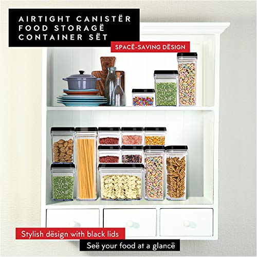 DWËLLZA KITCHEN Airtight Food Storage Containers with Lids - 5 Piece Set - Kitchen Accessories Food Containers - Pantry Organization and Storage - Clear Plastic BPA-Free - Keeps Food Fresh & Dry - color: 06 - Set of 5
