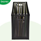 EASEPRES Desk Hanging File Organizer with 10 Folders, Mesh Metal Letter-Size Desktop File Holder Box for Filing Folder Storage Basket, 2 Pack Black, 12.2 x 9.45 x 5.45 inches - size: 2 Pack with 10 Folders