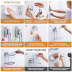 LEVERLOC Soap Dish Holder Suction Cup for Shower Wall Double Layer Drill-Free Waterproof Wall Mount Strong Suction Removable Bar Soap Sponge Holder for Bathroom Bathtub Kitchen, Chromed - style: 2 tiers Chrome