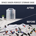 Makartt Nail Polish Organizer: Clear Nail Polish Holder for 48 Bottles, Portable Sturdy Gel Polishs Organizer Case with 8 Adjustable Dividers, Double-Sided Opening Space Saver for Salon & Home Use - size: Clear 48 bottles