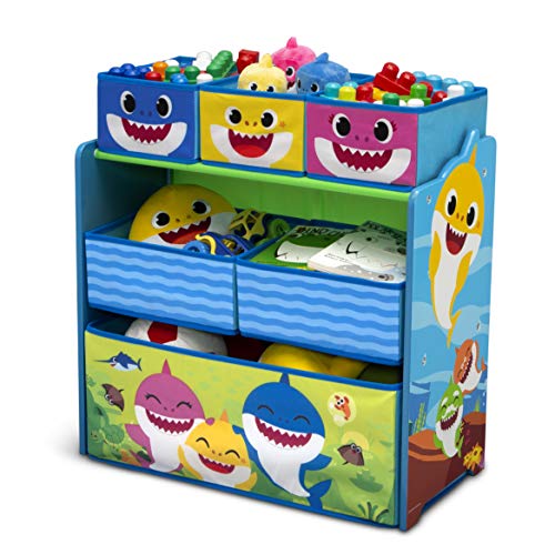 Baby Shark Design & Store 6 Bin Toy Storage Organizer by Delta Children - color: Baby Shark