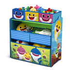 Baby Shark Design & Store 6 Bin Toy Storage Organizer by Delta Children - color: Baby Shark