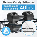 Shower Caddy Adhesive Replacement, Transparent Strong Adhesive Hooks, No Drilling, Waterproof, for Shower Caddy, Bathroom Storage Shelves and Kitchen Racks (Single*12pcs) - color: 12 Single