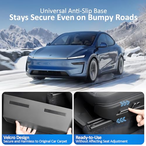 GEEDAR Under Seat Storage Box Organizer for Tesla Model Y 2025 Juniper (2PCs) - Front Section, New Model Y 2025 Hidden Storage Box, Underseat Organizer Fit Tesla Model Y 2025 Accessories - size: for Model Y Juniper