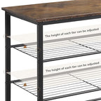 5-Tier Shoe Rack Organizer, Metal Mesh Shoe Storage Shelf, for Entryway, Hallway, Closet, Dorm Room, Industrial, Rustic Brown - size: 5-Tier