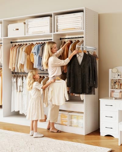 BaiNong 16.5" Valet Rod for Closet Pull Out With 6 Hooks Valet Rods for Closets (2Pack Silver) Closet Valet Rod Slide Out - color: Silver/2 Pack, size: 16.5 Inch