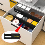 ANTOWIN 10pack Bamboo Drawer Dividers, Expandable Drawer Separators Splitter, 17-22 inches Adjustable Spring-loaded Organizer for Large Utensil, Clothes, Tools Drawers(Black) - color: Black