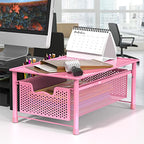 Simple Houseware Stackable Cabinet Basket Drawer Organizer, Pink - color: Pink, size: 1-Tier