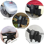 Bedside Pistol Holster, Tactical Bed Side Gun Holster, Under Mattress Handgun Holster with Flashlight Loop Holder - color: BK