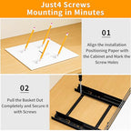 RCHYFEED Pull Out Spice Rack Organizer for Cabinet,Slide out Spice Organization for Inside Cabinets,Heavy Duty Seasoning Organizer Fits Kitchen and Pantry,Sauces,Canned (12.5''Wx10.5''Dx2.5''H) - size: 1 Tier-12.5''Wx10.5''Dx2.5''H