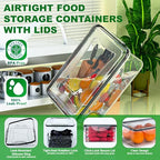 54 Pcs Food Storage Containers with Lids Airtight, (27 Containers &27 Lids) Reusable BPA-Free Plastic Food Containers for Kitchen Organization, Leak Proof Freezer/Microwave Safe Meal Prep Lunch Boxes - color: 54 Pcs